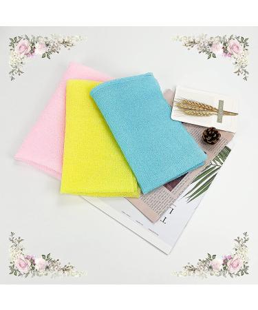 Yiclick Exfoliating Washcloth Towel 3 Pack for Body Exfoliation - Korean Back Scrubber and African Net Sponge Brush - 3 Colors - Buy Online on GoSupps.com