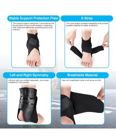 Sprained Ankle Support Brace for Men & Women - Injury Recovery Stabilizer for Basketball Volleyball & Soccer - M-Right - Buy Online on GoSupps.com
