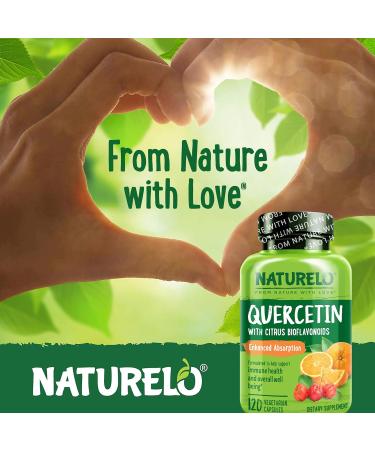 NATURELO Quercetin Citrus Bioflavonoid Complex with Enhanced Absorption - 120 Vegetarian Capsules (Pack of 2) Unflavored 120 Count (Pack of 2) - Buy Online on GoSupps.com