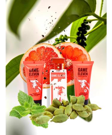 Mens Game Eleven Pour Homme Fragrance Gift Set 3-Piece. Includes 1 soothing After Shave Cream 1 Eau de Toilette Spray 1 Shower Gel. 5.1 FL. OZ. Woody Spicy fragrance for men. - Buy Online on GoSupps.com
