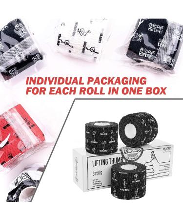 WARM BODY COLD MIND Premium Lifting Thumb Tape - Set of 3 Rolls for Weightlifting, Powerlifting, Strength Training - Sweat Proof, Tearable Cotton - Crossfit Deadlift Grip Support - Buy Online on GoSupps.com
