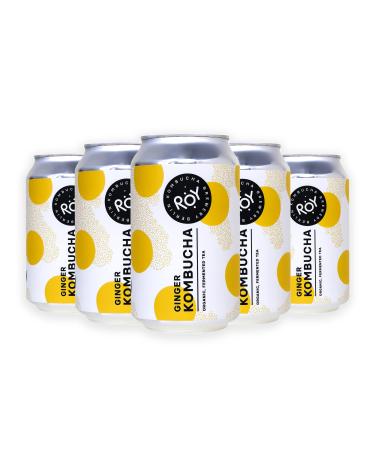 Roy Ginger Kombucha Bio 6 doses 330 ml organic computer with ginger handmade in our Berlin brewery vegan gluten-free lactose-free 6 Pack incl. 1.50 Pfand Ginger 330 ml (6 Pack)