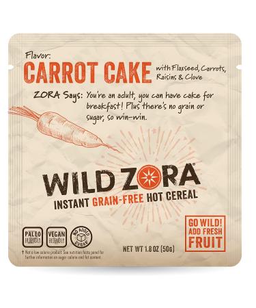 Wild Zora Instant Grain Free Hot Cereal - Variety Pack - Oatmeal Substitute  Vegan Breakfast  No Sugar Added  Gluten Free - Individual Packets (5-Pack) - Buy Online on GoSupps.com
