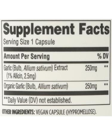365 by Whole Foods Market Garlic Dietary Supplement Vegan Capsules Supports Heart Health 60 Count 60 Count (Pack of 1) - Buy Online on GoSupps.com