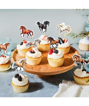 Blumomon Horse Cupcake Toppers Assembled Horse Racing - Pack Of 32 - Buy Online on GoSupps.com