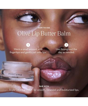 Olive Lip Butter Balm - 8ml | Hydrating & Plumping Lip Care with Organic Olive Oil & Natural Butters - Buy Online on GoSupps.com