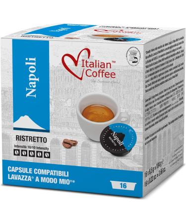 Italian Coffee capsules compatible with Lavazza A Modo Mio machines Espresso pods ("Napoli" Ristretto Blend 128 Pods) - Buy Online on GoSupps.com
