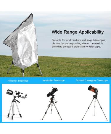 Astromania Protective Telescope Cover with Fixing Strap Protect Your Telescope Against dust Diameter 37.6 - Silver - Buy Online on GoSupps.com