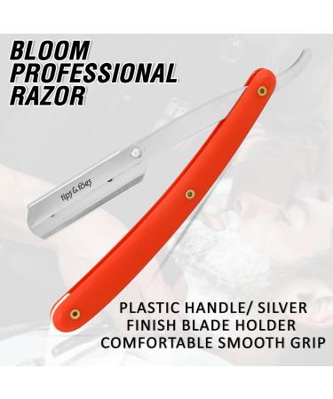 Tips&Toes Professional Straight Razor - Stainless Steel Barber Tool for Beards & Mustaches - Includes Safety Pouch - Ship Worldwide - Buy Online on GoSupps.com