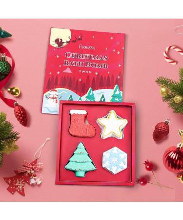 Christmas Tree Bath Bombs 4-Pack - Fun Stocking Stuffers for Men, Women, and Kids - Buy Online on GoSupps.com