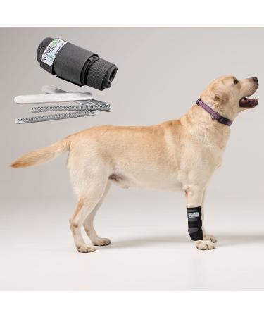 NATURE PET Premium - Dog Carpal Splint/Dog Brace/Front Legs - Grey - L