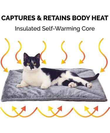 Furhaven Quilted Faux Fur Gray Small ThermaNAP Bed Pad for Dogs & Cats - Cozy Blankets, Self-Warming Bed Pads, Absorbent Towel Rugs & More - Buy Online on GoSupps.com