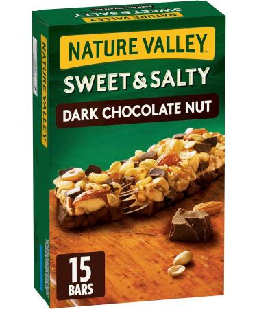 Nature Valley Crunchy Oats 'n' Honey Granola Bars & Sweet & Salty Dark Chocolate Nut Granola Bars 15 Count - Buy Online on GoSupps.com