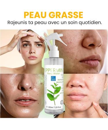 blue & navy Bretania - Organic Peppermint Floral Water 200ml | Toning & Decongestant | Ideal for Oily/Acne-Prone Skin | Sebum-Regulating and Tightens Pores Size: 200 ml - Buy Online on GoSupps.com