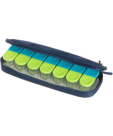 Buy Sagely Navy 7 Day Travel Pouch - Ultimate Pill Travel Case for Extra Large Pill Box | International Shipping Available - Buy Online on GoSupps.com