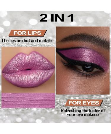FOCALLURE Metallic Chameleon Liquid Lipstick - Diamond Glitter Lip Gloss - Shimmery Finish - Long-Lasting Intense Pigment - 03 RUBELLITE - Buy Online on GoSupps.com