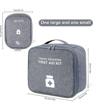 Vavicrap Medication Bag Set - Large & Small Travel Pharmacy Storage | Waterproof First Aid Bags for Home & Travel - Gray - Buy Online on GoSupps.com
