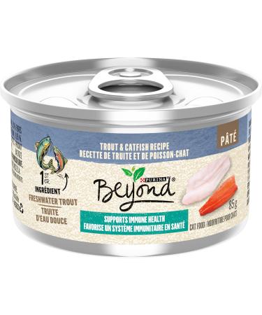 Beyond Wet Cat Food Trout & Catfish Pate - 85 g Can (12 Pack) & Grain Free Natural Wet Cat Food Pate Variety Pack 3 Flavours - 85 g Can (12 Pack) Pate + Cat Food 12-85g Cans - Buy Online on GoSupps.com