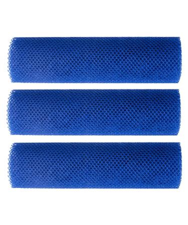Long Net Bath Sponge - Nylon Mesh Skin Smoother Bath Towel Washcloth - Back Cleaning Bathing Sponges for Women and Men Dead Skin Removal Blue