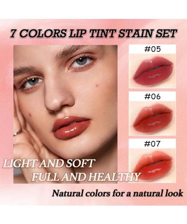 Buy 7 Colors Lip Tint Stain Set | Mini Moisturizing Liquid Lipstick | Long-lasting Waterproof Korean Lip & Cheek Stain - Buy Online on GoSupps.com