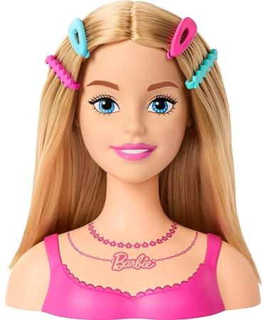 Barbie Doll Styling Head Blond Hair with 20 Colorful Accessories Doll Head for Hair Styling - Buy Online on GoSupps.com