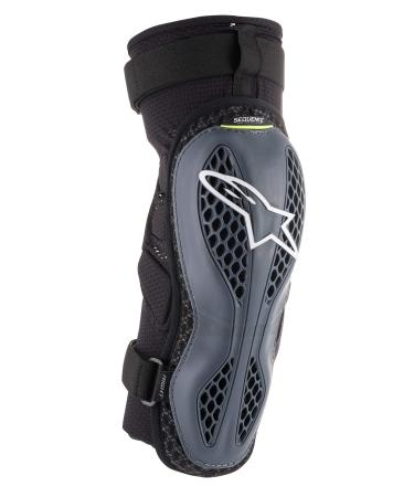 Alpinestars 6502618-145-M Sequence Knee Protectors - Anthracite/Yellow (Large/XL)