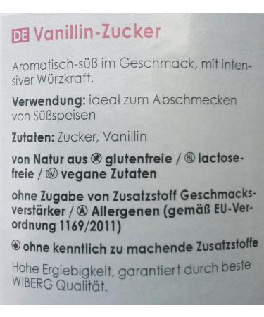 Buy WIBERG Vanillin Sugar - 1 Pack (1 x 1.05 kg) - Premium Quality for Baking & Desserts - International Shipping Available - Buy Online on GoSupps.com