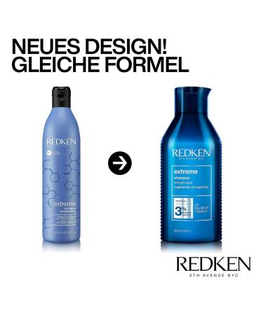 Redken Extreme Shampoo for Brittle & Damaged Hair - 500ml | Anti-Hair Fracture with Soy Proteins Ceramides & Arginine - International Shipping Available - Buy Online on GoSupps.com