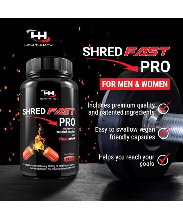 Shredfast Pro Thermogenic Supplement with Phenelean - 60 Capsules - Vegan Keto Friendly - Buy Online on GoSupps.com