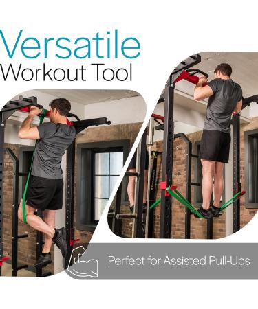 Assisted Pull Up Bands - Natural Latex Resistance Strength Training - Green (X Heavy) - Buy Online on GoSupps.com