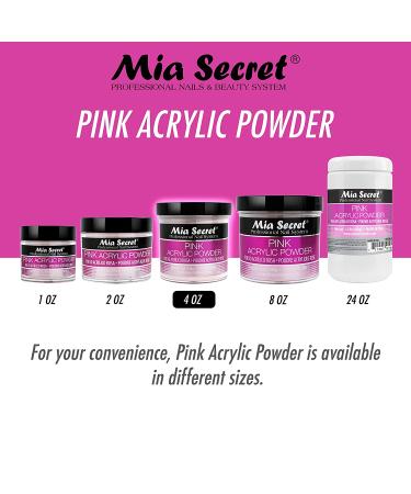 Mia Secret Pink Acrylic Powder 4 oz. - Professional-Grade Nail Enhancement Powder - Buy Online on GoSupps.com