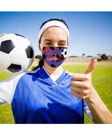 50PC 3-Ply Disposable_Face_Mask with Football Patterns Design Breathable Comfortable for Women Men Adults Use - Buy Online on GoSupps.com