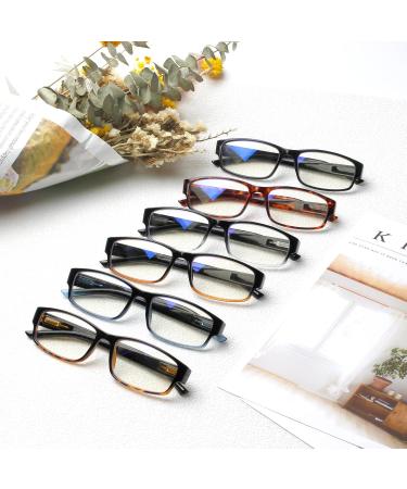 Cojwis 6 Pack Blue Light Filter Reading Glasses for Men & Women | Stylish Anti-Blue Light Glasses for PC Gaming & Reading Aid 6 Colors 0.00 x - Buy Online on GoSupps.com