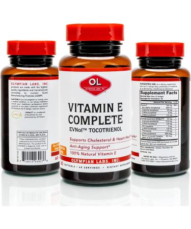 Olympian Labs Vitamin E Complete - 60 Softgels for Antioxidant Support - Buy Online on GoSupps.com