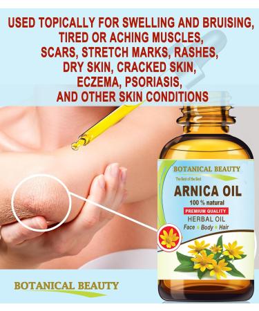 Botanical Beauty ARNICA OIL Arnica Montana Herbal Oil 100% Natural for FACE SKIN BODY HAIR NAILS 0.5 Fl.oz.- 15 ml Skin Moisturizer Oil Skin Nourishing Oil - Buy Online on GoSupps.com