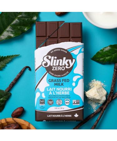 Zazubean SLINKY Chocolate bars - No Added Sugar NON-GMO Fair trade Gluten free Soy Free (Swiss Milk 1 Count (Pack of 6)) Swiss Milk 1 Count (Pack of 6) - Buy Online on GoSupps.com