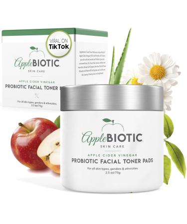 Toner Pads for Face - Exfoliating Face Wipes for All Skin Types - Apple Cider Vinegar Green Tea 60 Pads 60 Count (Pack of 1)