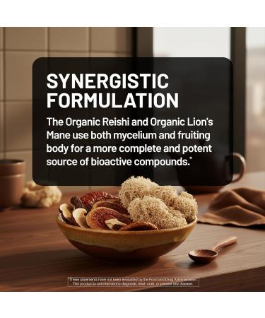 NatureWise Mushroom Complex - with Organic Lion's Mane + Reishi & Cordyceps Sinensis - Lions Mane Supplement with Organic Mushrooms - Vegan - Non-GMO - USA Manufactured - 90 Capsules 30-Day Supply  - Buy Online on GoSupps.com