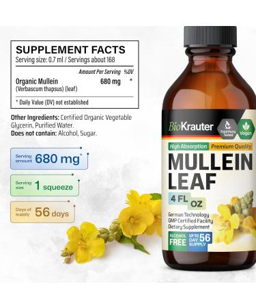 BIO KRAUTER Ashwagandha 90 Gummies & Mullein Tincture 4 Fl. Oz - Buy Online on GoSupps.com