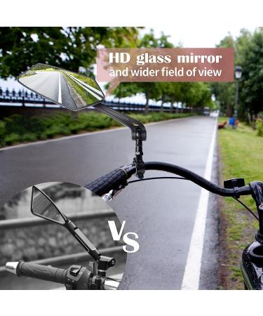 2 PCS Adjustable Handlebar Rear View Bike Mirrors | HD Glass Bicycle Side Mirrors for Mountain and Road Bikes - Newlight66 - Buy Online on GoSupps.com