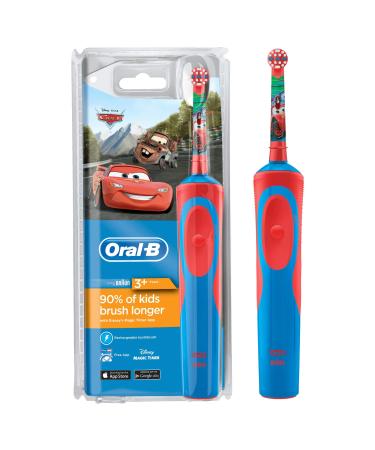 Oral-B Stages Power Kids Electric Rechargeable Toothbrush Featuring Disney Pixar Cars Characters 1 Handle 1 Brush Head UK 2 Pin Plug Ages 3+ Stocking Filler for Kids