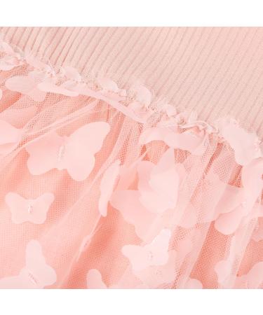 PatPat Baby Girl Long Sleeve Tutu Dress | Infant Tulle Flower Girl Dress | Christmas Party Princess Dress 6-9 Months Light Pink - Buy Online on GoSupps.com