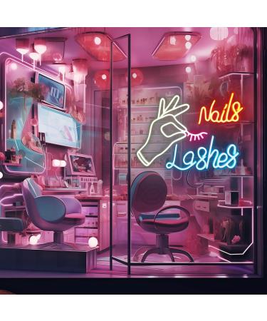 Nails Lashes Neon Sign 16.5x11inches - Buy Online on GoSupps.com