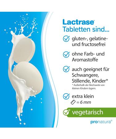 Pro Natura Lactrase 3300-100 Lactase Tablets for Lactose Intolerance - Enjoy Milk & Dairy Without Worries - Buy Online on GoSupps.com