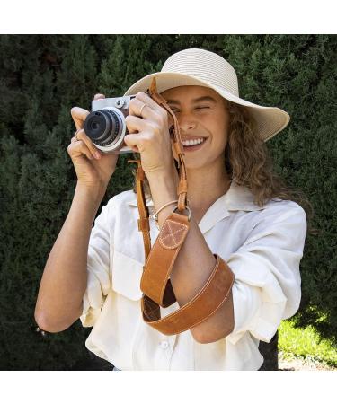 MegaGear MG1515 Sierra Series Genuine Leather Camera Strap - Brown Compact | Shoulder or Neck Strap - Buy Online on GoSupps.com