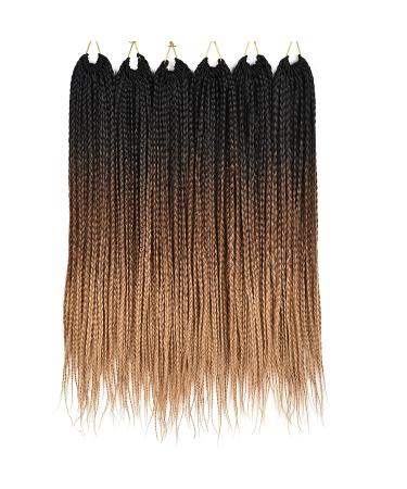 TOMO Handmade Goddess Box Braids - 7 Packs of 22 Strands/Pack (18 inch) T1B/30/27 Ombre Synthetic Hair Extensions - Buy Online on GoSupps.com