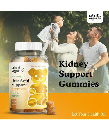 Organic Uric Acid Support Gummies with Tart Cherry, Milk Thistle & Turmeric - 60 Chews for Urinary & Joint Health - Buy Online on GoSupps.com