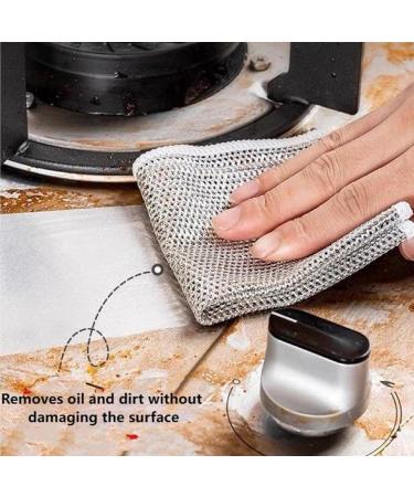 Shakven Wire Dishwashing - Double Layer Cleaning s - Non-Scratch Wipes Dish Cloths for Wet and Dry Use Dishwashing Towel for Stove Tops Counters Dishes - Buy Online on GoSupps.com