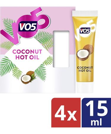 Vo5 Nourishing Coconut Hot Oil Treatment - 4 Pack (15ml Each) for Damaged Hair | Restore Shine & Strength - International Shipping Available - Buy Online on GoSupps.com