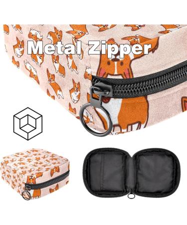 Portable Women's Menstrual Cup Bags - Cute Corgi Designs for Teens | Stylish & Functional - Buy Online on GoSupps.com